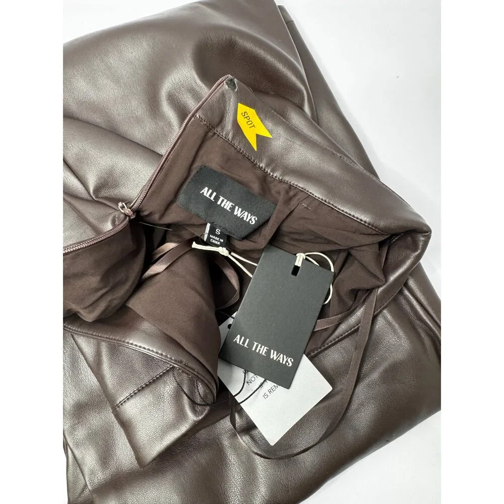 All The Ways Kayla Faux Leather Skirt Size S - Picture 2 of 10